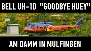 Spektakulärer Auftritt der Bell UH-1D "Goodbye Huey" (73+08) in Mulfingen