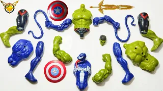 unboxing dan merakit mainan hulk vs Blue Venomm