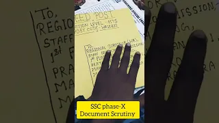 SSC Phase 10 document Scrutiny