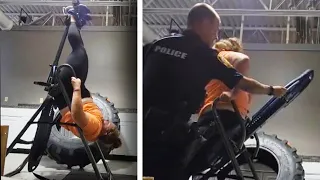Woman Calls 911 After Being Stuck Upside Down at the Gym