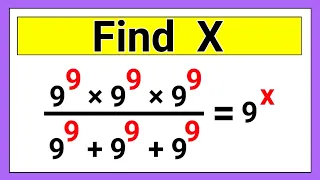 Nice Exponent Math Simplification |Find the value of X |Olympiad Math |Nitesh Eduworks