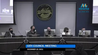 Menifee City Council Meeting - December 15, 2021