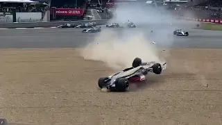 Fan Footage of Zhou Guanyu's Crash- British GP