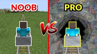 MINECRAFT NOOB vs. PRO - MONTANHA RUSSA NOOB VS MONTANHA RUSSA PRO NO MINECRAFT!!