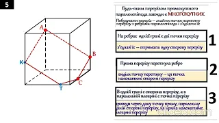 Побудова простих перерізів прямокутного паралелепіпеда