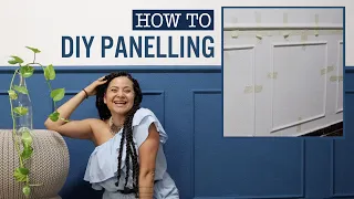 EASY DIY PANELLING WALL * how to make picture frame moulding *