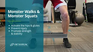 How to Perform: Monster Walks & Squats