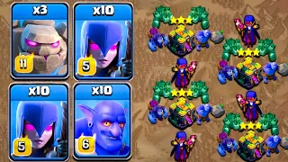 Never Fail ! Th14 Golem Witch Bowler + 10 Zap Spell | Best Th14 Attack Strategy in (Clash of Clans)