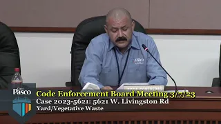 Pasco Code Enforcement Board, March 7, 2024