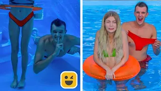 FUNNY PRANKS ON POOL || Back To School Pranks by Mr Degree