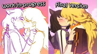 Bumbleby Kiss but it's the official animatic | RWBY Behind The Scenes