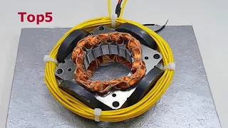 Top.5 How to turn PVC copper wire into 220v electricity 20000w free energy