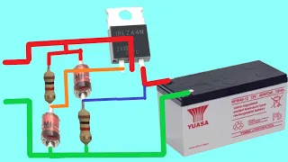 New 12 Volt Battery Charger Circuit / Auto Cut Off / No IC - No Relay