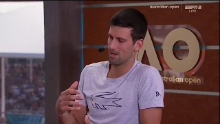 Yesterday Novak Djokovic talked about his friend and mentor Kobe Bryant