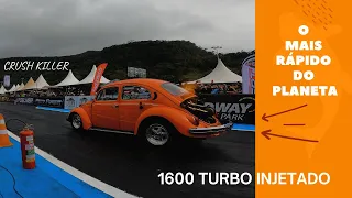 RECORDE MUNDIAL é do BRASIL - Fusca Turbo 1600 motor a ar injetado #fusca1600 #crushkiller