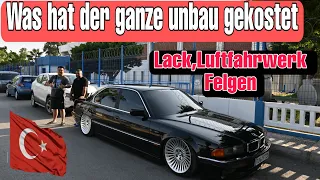 Was hat der Umbau in der Türkei gekostet. E38 im Traum look.Preis Vergleich mit Bobergs BMW.