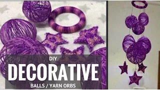 DIY Yarn Balls | Make Decorative Balls and Yarn Orbs | Yarn Crafts Balloon Balls