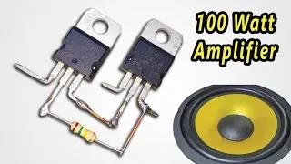 How To Make Powerful  (100 Watt) Amplifier Circuit || DC 12v