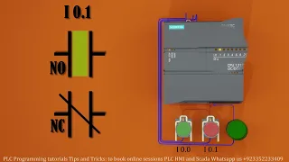 normal open and normal close contacts in the Ladder logic explained
