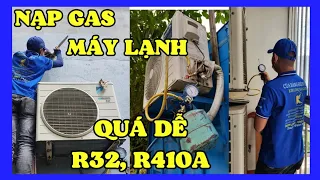 💥Cách sửa Máy Lạnh nạp gas Chuẩn tự làm tại nhà không cần gọi thợ cho Máy lạnh inverter gasR32,R410