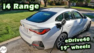 2022 BMW i4 eDrive40 (19" wheels) – Highway Range Test | 70 mph