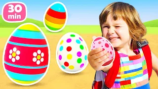 Cherchons des œufs surprises dans le sable avec Bianca 🥚 Jeux éducatifs pour enfants.