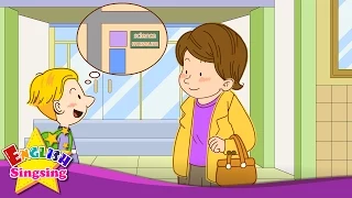 [Where] Where's the museum? Go straight. (Asking the way) - Easy Dialogue - English video for Kids