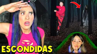 JUGAMOS A LAS ESCONDIDAS EN EL BOSQUE MALDITO DE NOCHE *A las 3 AM*  😰😣  | Karla Bustillos