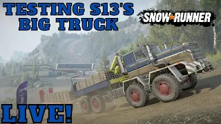 Live Gameplay Season 13 Zherbai Quarries Kazakhstans New Truck SnowRunner PTS S10 Hill S4 Rocks/Ice