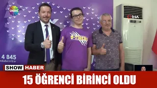 15 öğrenci birinci oldu