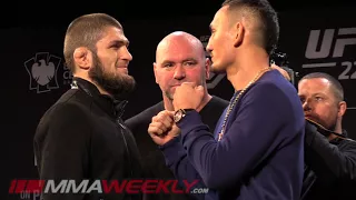 UFC 223 Face Offs: Khabib Nurmagomedov vs Max Holloway, Rose vs Joanna