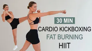 30 Min STANDING CARDIO KICKBOXING |  FAT BURNING HIIT | Sweaty, Dancy, Standing Abs | No Repeat