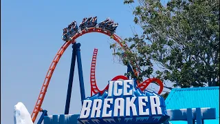 The new #IceBreaker roller coaster at #SeaWorld Orlando 1:32 Ride Beginning