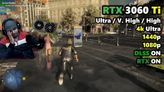 Watch Dogs: Legion | RTX 3060 Ti | 4K - 1440p - 1080p | RTX ON & OFF | DLSS 2.0