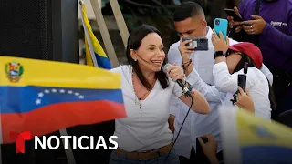 La opositora María Corina Machado habla tras ser descalificada de las elecciones en Venezuela