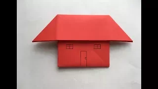 How to make paper home easily for kids - Origami house making