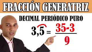 Fracción Generatriz de un decimal periódico puro