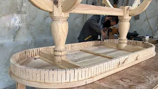 Ideas Woodworking Creative | Bending Wood Projects | Design A Unique & Beautiful Dinner Table