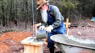 Pouring the Piers for the Dovetail Log Cabin Build (Ep 11)