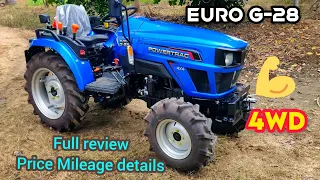 New Powertrac Euro G-28 4wd mini tractor Full review | Agriculture India | Part -01