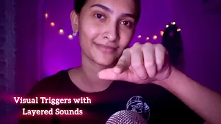 Asmr VISUAL TRIGGERS with LAYERED SOUNDS | Relaxing Hand Movements & Invisible Triggers