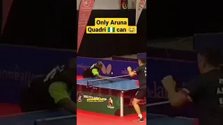 Aruna Quadri 🇳🇬 using bare hands to play in a tournament 🏓#tabletennis 😂 😂 #aruna lo#quadri #shorts