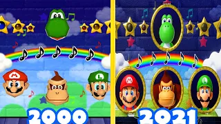 Mario Party Superstars vs Mario Party 2 - Yoshi vs Mario vs Donkey Kong vs Luigi (Compare Minigames)