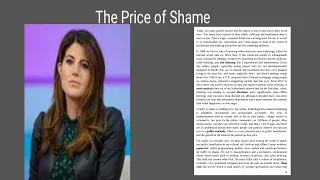 The Price of Shame  By Monica Lewinsky