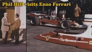 Phil Hill visits Enzo Ferrari and the Ferrari factory - 1975