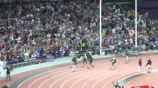 London 2012 Olympics Athletics World Record - Jamaica win Men's 4x100m - Usain Bolt, Yohan Blake