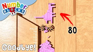 NUMBERBLOCKS | Oh No! Bad Day for 80! (DINOCTOBLOCK) | Shredding Simulation