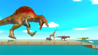 Endless Challenge - Escape from Ferocious Spinosauruses | Animal Revolt Battle Simulator