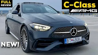 2022 MERCEDES C Class AMG NIGHT Drive NEW FULL Review BABY S Class?! Exterior AMBIENT Interior