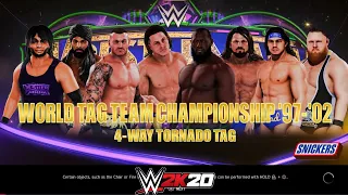 WWE 2K20 Randy Orton& Matt Riddle VS. Aj Styles & Omos VS. Gable & Otis VS. Shanky & Jindar Mahal